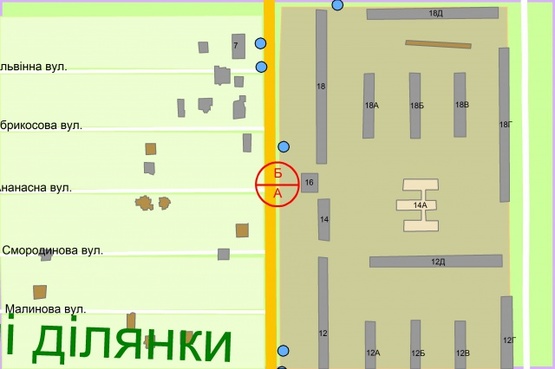 Схема рекламной плоскости по адресу вул. Маршала Гречка, 16