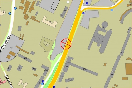 Схема рекламной плоскости по адресу Голосеевский (40-летия Октября) проспект, 1  (Метро "Демеевская")