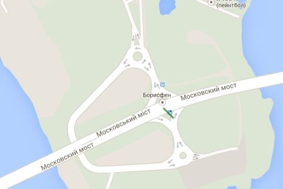 Схема рекламной плоскости по адресу Шухевича Романа просп. (Генерала Ватутіна просп.),  Московський міст: урочище Запісоччя (в напр. ст.метро "Петрівка")