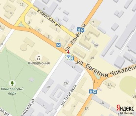 Схема рекламной плоскости по адресу Чикаленка ул., (воинская часть) (фасад)