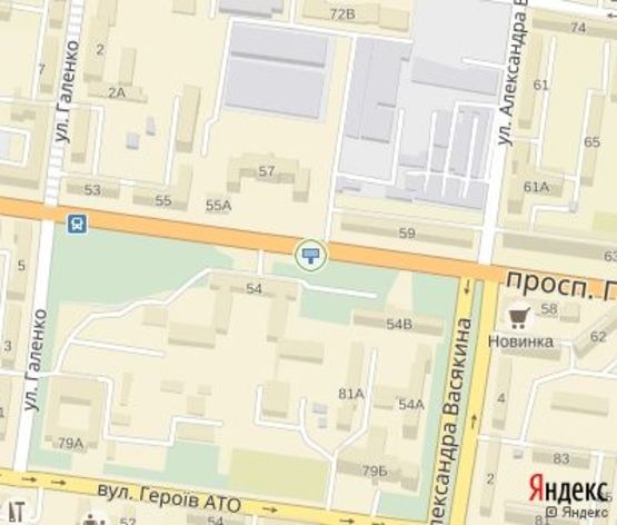 Схема рекламной плоскости по адресу Гагарина пр. - пед. университет, на автовокзал