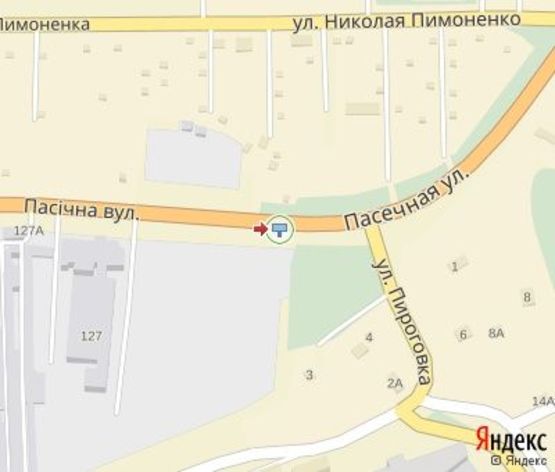 Схема рекламной плоскости по адресу Пасечная ул., 127