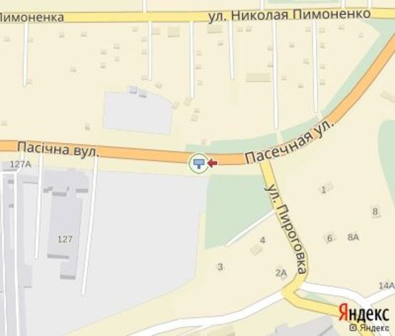 Схема рекламной плоскости по адресу Пасечная ул., 127