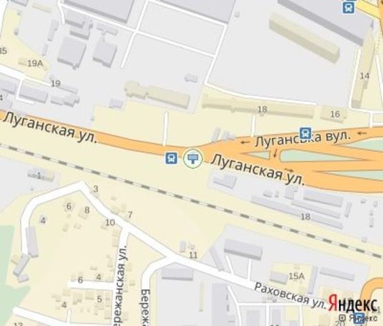 Схема рекламной плоскости по адресу Луганская ул., 200 м. до путепровода (место №7)