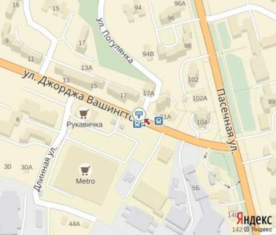 Схема рекламної площини за адресою Вашингтона ул., 17 (рядом Челентано, МЕТРО)