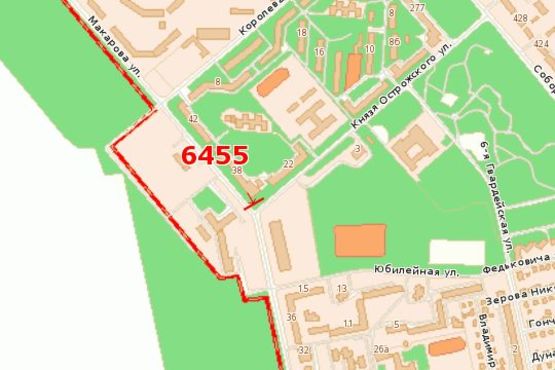 Схема рекламной плоскости по адресу Макарова вул. - Князя Острозького вул.