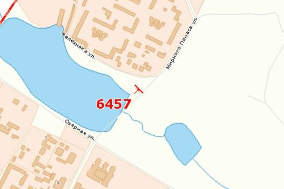 Схема рекламної площини за адресою Панаса Мирного вул. - Озерна вул.