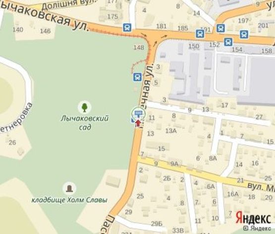 Схема рекламной плоскости по адресу Пасечная ул., (конеч. трамвая №2)