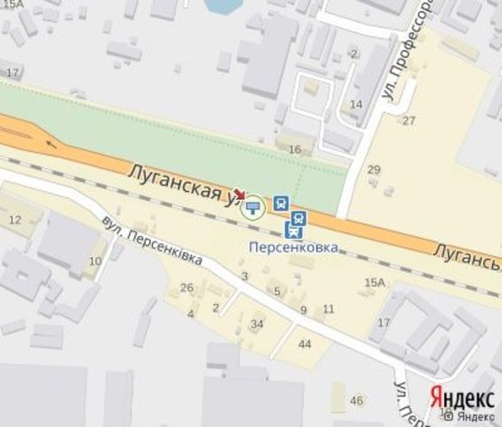 Схема рекламной плоскости по адресу Луганская ул., (ст. "Персанкивка") ТЦ "РУКАВИЧКА"