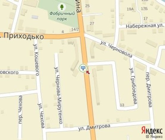 Схема рекламной плоскости по адресу Гагарина ул.,16 (выезд из города в ст.  Житомира)