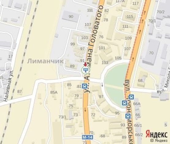 Схема рекламної площини за адресою Атамана Головатого ул., 89 - Гефта ул. (металлобаза "Трансмет")