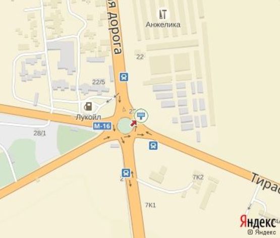 Схема рекламної площини за адресою Тираспольское шоссе - Ангарская ул. (Рынок "Два столба") (левый)