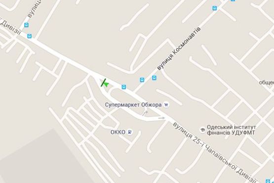 Схема рекламної площини за адресою Інглезі вул. (25-ої Чапаєвської Дивізії вул.), 12 - Космонавтів вул.