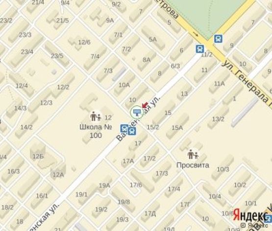 Схема рекламной плоскости по адресу Варненская ул., 10