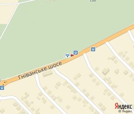 Схема рекламной плоскости по адресу Гниванское шоссе, ( 500м до Аграрного Университета)