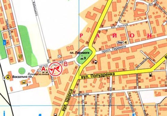 Схема рекламной плоскости по адресу Победы пр. - Жабинского ул.