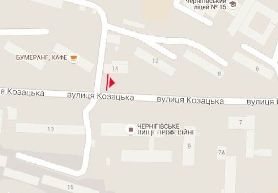 Схема рекламной плоскости по адресу Казацкая ул., 14, от центра