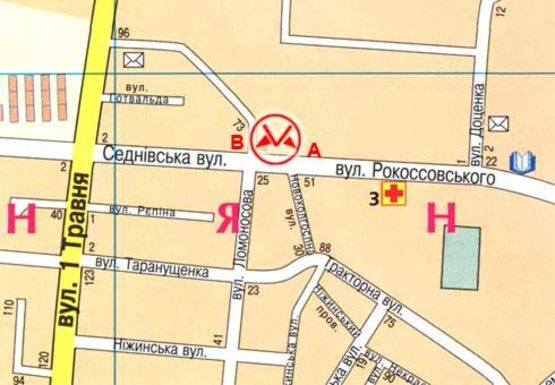 Схема рекламной плоскости по адресу Рокоссовского ул.,62, магазин СОЮЗ