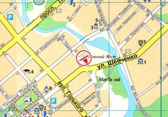 Схема рекламной плоскости по адресу Пушкина ул., 21, верхний