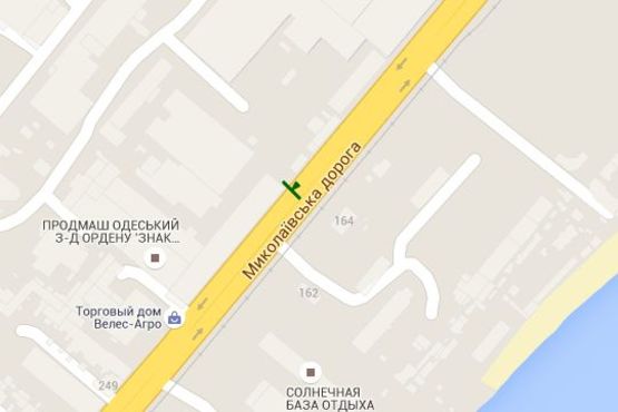 Схема рекламної площини за адресою Миколаївська дорога, 253