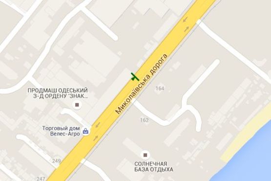 Схема рекламної площини за адресою Миколаївська дорога, 253