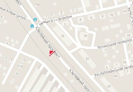 Схема рекламной плоскости по адресу Юбилейный пр., 25