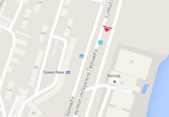 Схема рекламной плоскости по адресу Набережная Победы ул., 76, Восход