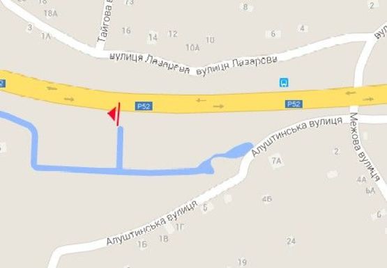 Схема рекламной плоскости по адресу Автодорога Днепропетровск-Киев, напротив Лазарева ул.