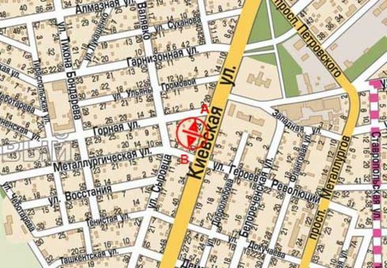 Схема рекламной плоскости по адресу Киевская ул., 22 - А.Красносельского.