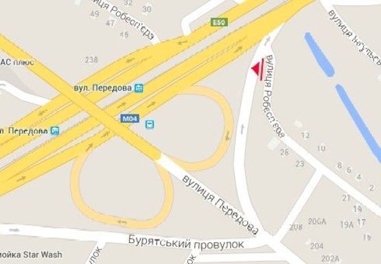 Схема рекламной плоскости по адресу Донецкое шоссе