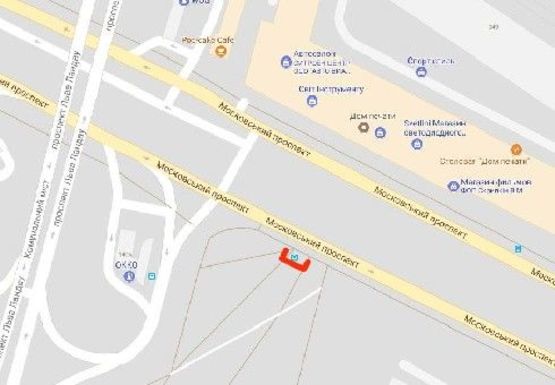 Схема рекламной плоскости по адресу Московский пр., 142 - Издательство "Харьков"