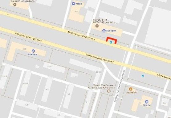 Схема рекламной плоскости по адресу Московский пр., 259 - Харьковских Дивизий ул.