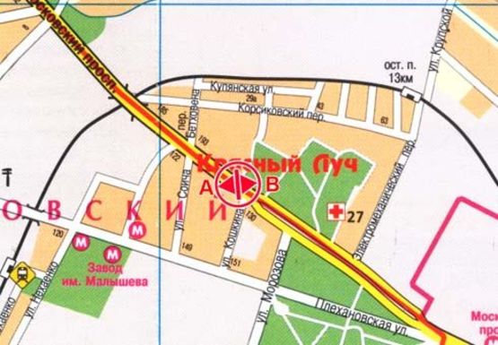 Схема рекламної площини за адресою Московский пр., 195