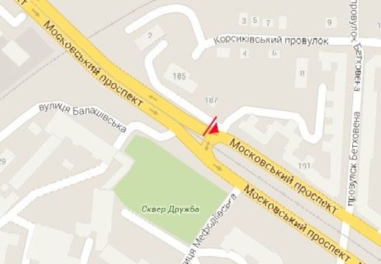 Схема рекламной плоскости по адресу Московский пр., 187