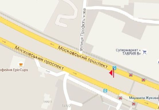 Схема рекламної площини за адресою Московский пр. - Профсоюзная ул.