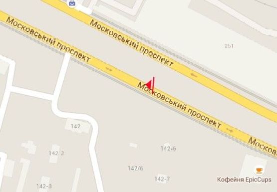 Схема рекламной плоскости по адресу Московский пр. (напротив д. № 251)