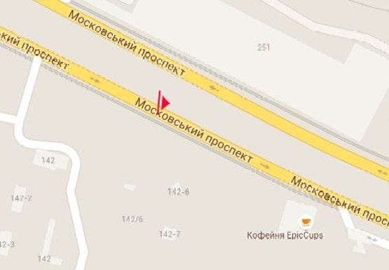 Схема рекламной плоскости по адресу Московский пр. (напротив д. № 251)