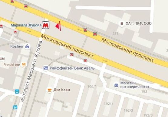 Схема рекламної площини за адресою Московский пр., 257 - Маршала Жукова пр.