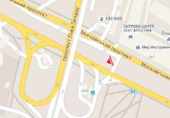 Схема рекламної площини за адресою Московский пр., 247А