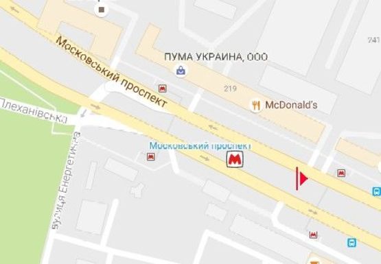 Схема рекламной плоскости по адресу Московский пр.