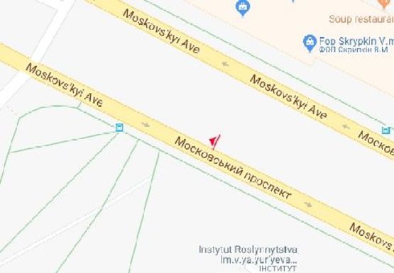 Схема рекламной плоскости по адресу Московский пр., 142