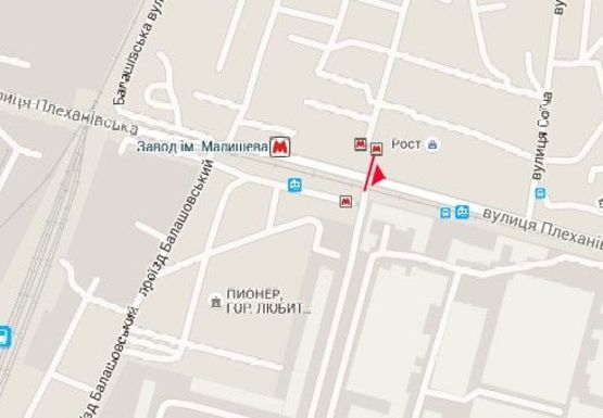 Схема рекламной плоскости по адресу Плехановская ул., 135_139, ст.м. Завод им. Малышева