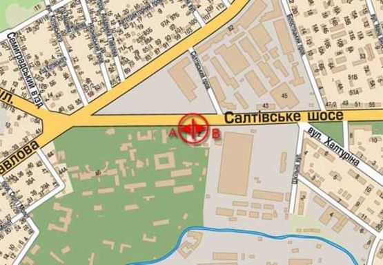 Схема рекламной плоскости по адресу Салтовское шоссе, 2