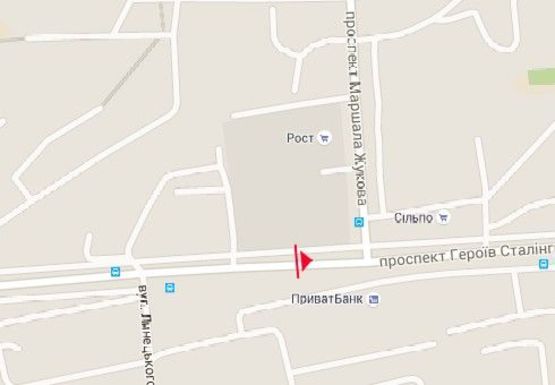 Схема рекламної площини за адресою Героев Сталинграда пр.