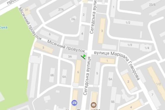 Схема рекламної площини за адресою Сегедська вул., 6 - Місячний пров. - Маршала Говорова вул.