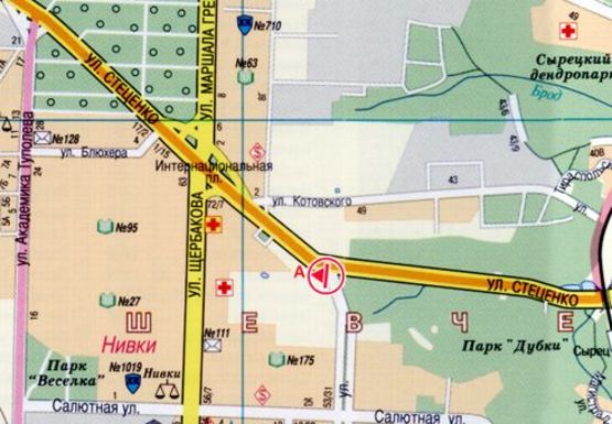 Схема рекламной плоскости по адресу Стеценко ул. - Саратовская ул.