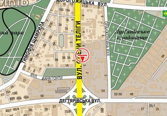 Схема рекламной плоскости по адресу Телиги ул., 4