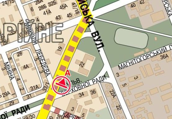 Схема рекламной плоскости по адресу Гагарина пр., 33/1