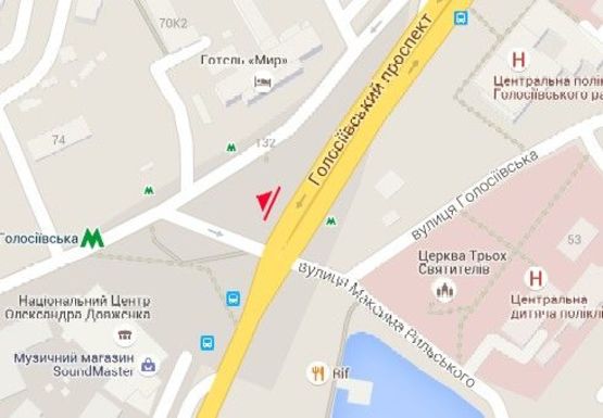 Схема рекламной плоскости по адресу Голосеевская пл.