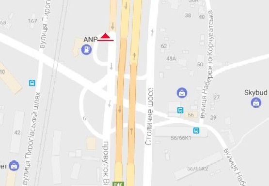 Схема рекламной плоскости по адресу Столичное шоссе - Науки пр.